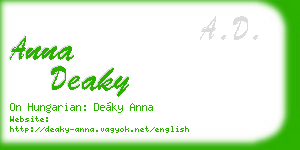 anna deaky business card